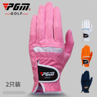 高尔夫手套 女士超纤布手套 球童适用 双手 防滑透气A8