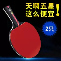 乒乓球拍双拍套装五星级直拍横拍长柄短柄直板横板成品