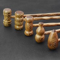 小锤子按摩棒鸡翅木质按摩捶经络拍健身锤保健锤手动敲打捶经络锤