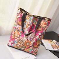 时尚折叠尼龙防水花布单肩包女包休闲手提妈咪包买菜包瑜伽包