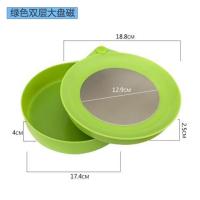 绿双层大盘磁带地插+卡扣+量杯|强磁拉饵盘饵料盒全磁开饵盆散炮盆插地支架钓椅钓箱饵料盆渔具