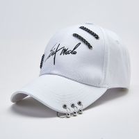 穿带款【白色】加环加珠 可调节【单个帽子】|帽子男韩版潮流女学生棒球帽新款百搭太阳帽青年夏季防晒鸭舌帽女