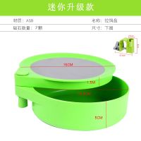 迷你升级款绿色双层+卡扣[16CM]|全磁拉饵盘强磁饵料盒钓箱钓椅用鱼饵盘开饵盆拉丝盘渔具垂钓用品