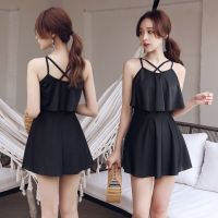 游泳衣女学生韩版保守平角显瘦性感少女小清新比基尼大码温泉泳装