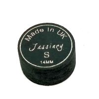 硬度S软性1粒-14MM|英国jassinry皮头6层猪皮压制黑8九球桌球专用台球杆皮头G2