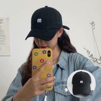 小M字款-立体绣m---黑色|帽子女遮阳帽百搭韩版潮ins防晒太阳帽夏鸭舌帽学生情侣棒球帽男