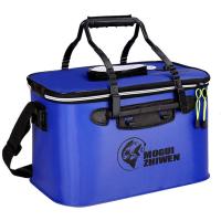 蓝色50厘米|桶装鱼桶活鱼桶eva折叠水桶水箱钓箱养鱼箱渔具鱼护桶F9