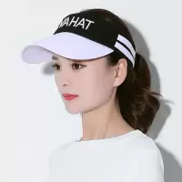 [男女同款]白檐黑帽|帽子男女夏空顶棒球帽男无顶帽跑步太阳帽网球帽运动帽防晒遮阳帽