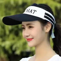 [男女同款]黑檐白帽|帽子男女夏空顶棒球帽男无顶帽跑步太阳帽网球帽运动帽防晒遮阳帽