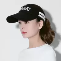 [男女同款]黑檐黑帽|帽子男女夏空顶棒球帽男无顶帽跑步太阳帽网球帽运动帽防晒遮阳帽