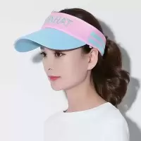 [男女同款]蓝檐粉帽|帽子男女夏空顶棒球帽男无顶帽跑步太阳帽网球帽运动帽防晒遮阳帽