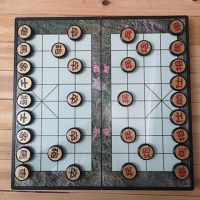 黑金磁性象棋4厘米|中国象棋实木高档大号磁性玉石学生入门书初学者磁石棋盘儿童套装J9