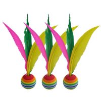 10个大头球|20只装板羽球 大头球耐打三毛毽球 高弹性儿童成人娱乐板球三毛球F3