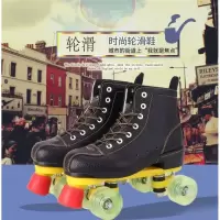 成人双排溜冰鞋旱冰鞋成年男女双排轮滑鞋四轮全闪光溜冰场专用鞋O1