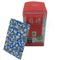 青花瓷扑克麻将|犇牛pvc磨砂麻将扑克牌塑料防水迷你旅行便携无声纸麻将纸牌D9