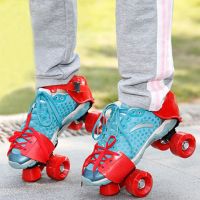 儿童四轮可调节溜冰鞋3岁4-5-6-7-8-9岁男女童宝宝双排旱冰轮滑鞋Z7