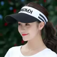 白+黑色帽檐 均码可调节(男女)|帽子女韩版夏天骑车户外运动空顶棒球帽男太阳帽防晒遮阳空顶帽