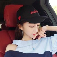 黑色-碎心|白色帽子女夏天鸭舌帽男学生遮阳韩版休闲百搭街头潮人棒球帽ins