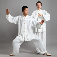 太极服春夏新款棉加丝太极服功夫服 武术服练功服男女A1