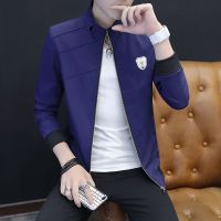 806藏青色不加绒 L尺码适合100到118斤左右|新款春秋季夹克男外套男士潮流上衣时尚休闲青少年修身棒球服男装