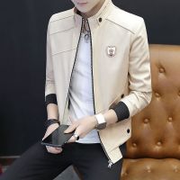 806卡其色加绒 M尺码适合75到100斤左右|新款春秋季夹克男外套男士潮流上衣时尚休闲青少年修身棒球服男装