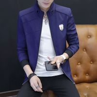 806藏青色加绒 3XL尺码适合149到168斤左右|新款春秋季夹克男外套男士潮流上衣时尚休闲青少年修身棒球服男装