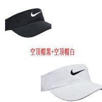 空顶黑色加白色|帽子夏季户外遮阳韩版空顶帽女学生无顶网球帽太阳帽透气棒球帽潮