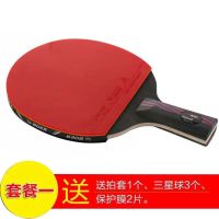 套餐一9.8碳王球拍[直拍短柄]1支|乒乓球拍6星单支装训练六星乒乓球拍红黑单拍学生成人拍9.8套餐Y0