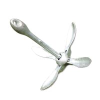 1.5公斤船锚送20米6毫米绳子|镀锌莲花锚折叠锚碳钢锚橡皮艇船冲锋舟皮划艇手划船专用船锚G8