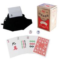 PVC-宽双面磨砂麻将+送绒布袋 默认|纸麻将纸牌麻将扑克牌塑料牌迷你纸麻将牌纸牌pvc双面磨砂X3