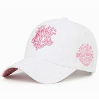 粉刺绣(白色) 均码可调节(55-61cm)|帽子女韩版夏天棒球帽男夏季学生休闲百搭韩国时尚鸭舌帽女遮阳帽