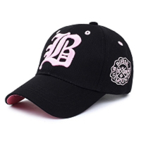 LB黑色粉刺绣 均码可调节(55-61cm)|帽子女韩版夏天棒球帽男夏季学生休闲百搭韩国时尚鸭舌帽女遮阳帽