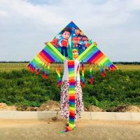 儿童卡通风筝长尾草原飞机汪汪队奥特曼微风易飞成人带线轮新款