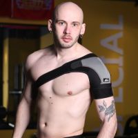 左右可调节|运动左右护肩可调节运动单肩套 篮球羽毛球保暖男女肩带V9