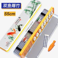 55cm赐竹(送6只漂)送剪刀|漂盒能漂盒彩绘漂盒45cm55cm大容量能渔具盒三层子线盒Y8