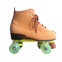 升级款黄耐磨轮 34|特价溜冰鞋四轮双排旱冰鞋儿童轮滑鞋初学者旱冰场男女平花鞋R0