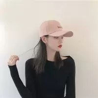 YESf粉色|帽子女秋冬韩版百搭潮棒球帽户外鸭舌帽女士网球帽春夏防晒字母帽W2