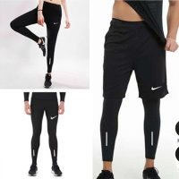 运动紧身裤男女跑步健身速干篮球训练弹力透气吸汗九分裤紧身短裤