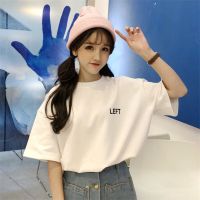 2020白色纯棉短袖T恤女夏新款学生宽松韩版ulzzang百搭上衣闺蜜装