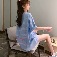 夏季短袖中长款T恤女2020新款学生韩版宽松体恤衫夏天半袖上衣服
