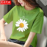 单/两件100%纯棉短袖T恤女学生2020夏季韩版宽松印花体恤打底衫女