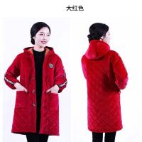 冬季长款罩衣韩版加厚保暖成人罩衣男女围裙家居服防护工作服|大红色袖子条纹款(老板推荐) XXXL(适合150-180斤)