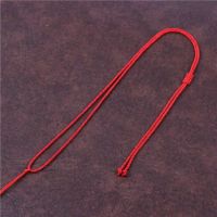 银饰高档吊坠项链挂绳可调节佛牌黄金编织极细10条装手工绳玉绳|红色10条