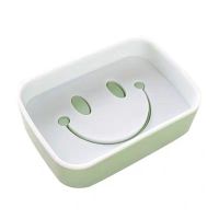 大号双格肥皂盒带盖沥水创意卫生间防水手工洗衣洗脸香皂镂空盒子|笑脸北欧绿