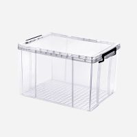 透明塑料储物箱大号装衣物被子收纳箱零食装书玩具整理箱塑料箱子