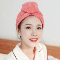 干发帽女吸水柔软擦头发毛巾浴帽可爱长发干发包头巾1/2条|7085藕粉