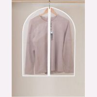 衣服防尘罩防尘袋挂式衣物防尘西装套子挂衣袋家用收纳大衣罩衣袋|中间拉链底部密封 5个60*140cm.加长款