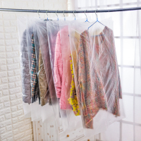 一次性衣服防尘袋套袋干洗店防尘罩透明衣罩塑料挂衣袋衣物收纳袋|100只装(5件送1件) 60*90cm(西服衬衣用)