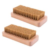 猪毛刷羽绒服软毛刷鞋刷子衣服棕毛刷去渍洗衣洗鞋刷实木刷子|平板2把装