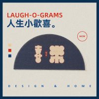 平安喜乐创意夏天大门入户门口防滑门厅门垫地毯脚垫